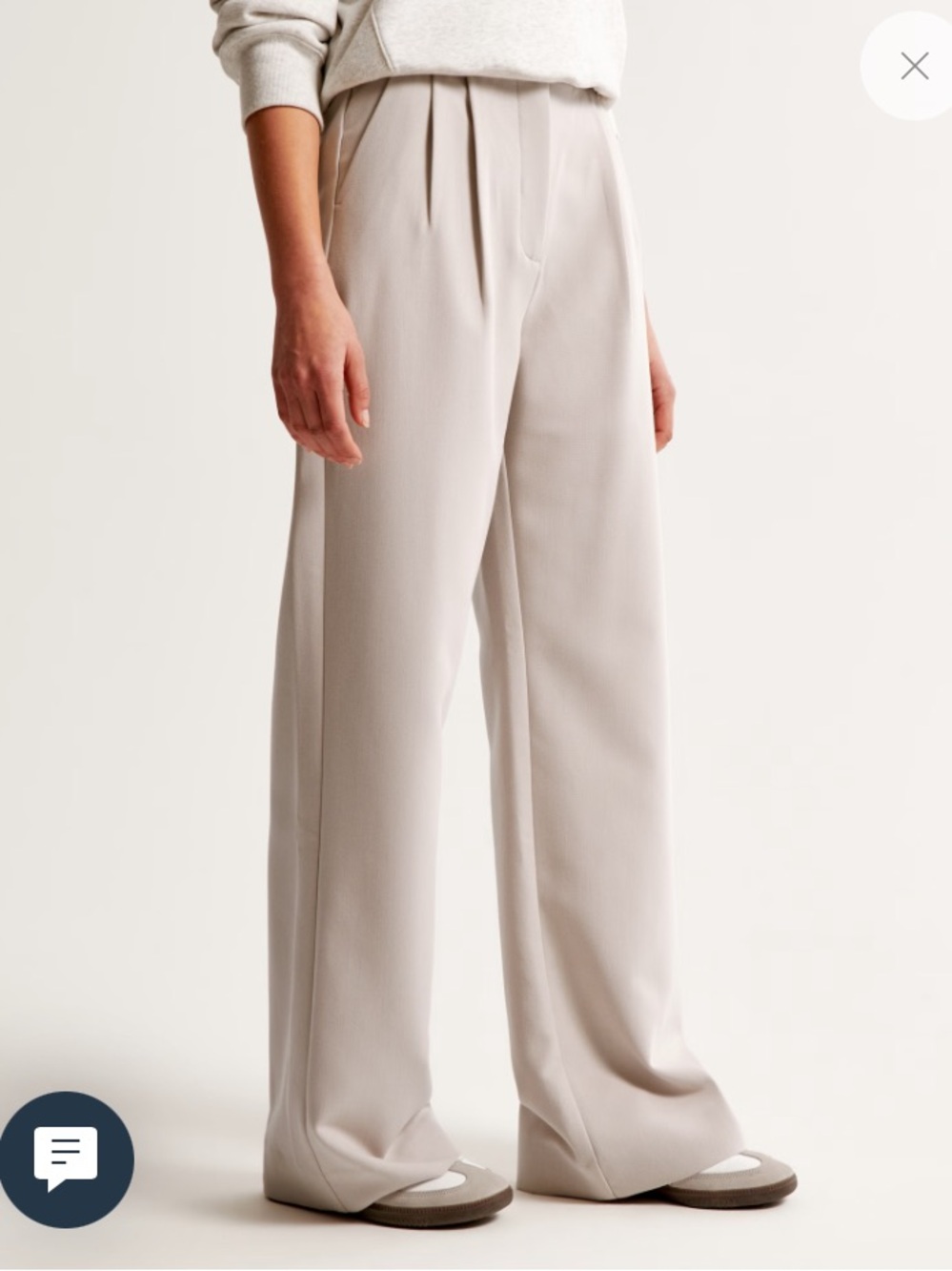 Abercrombie & Fitch Sloane Tailored Wide Leg Trouser Pants Size 26 Short NWT - Picture 4 of 16